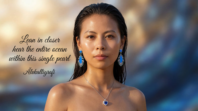 Mystic Peacock | Vintage Filigree Iridescent Blue & Emerald-Tone 925 Silver Drop Earrings