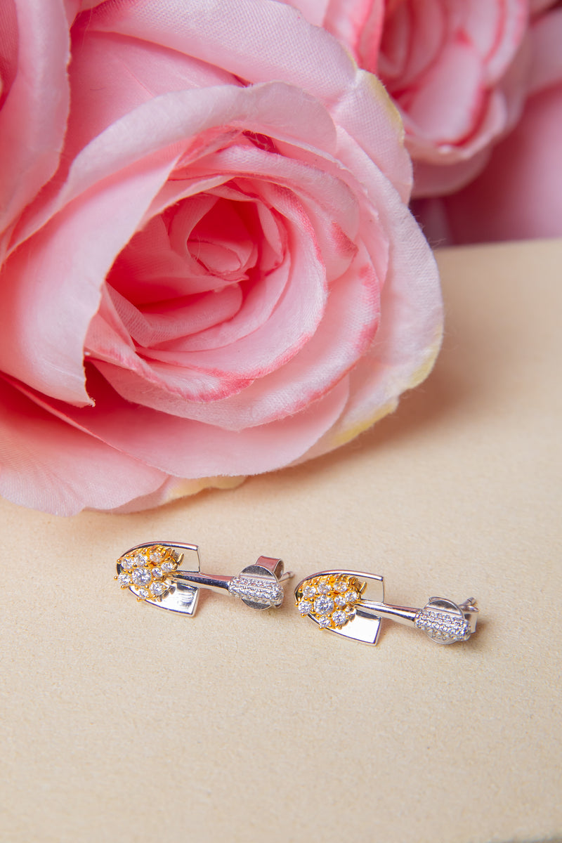 [The Soulful Spade] Creative Garden Shovel Earrings in 925 Silver &amp; Lab-Grown Gemstones
