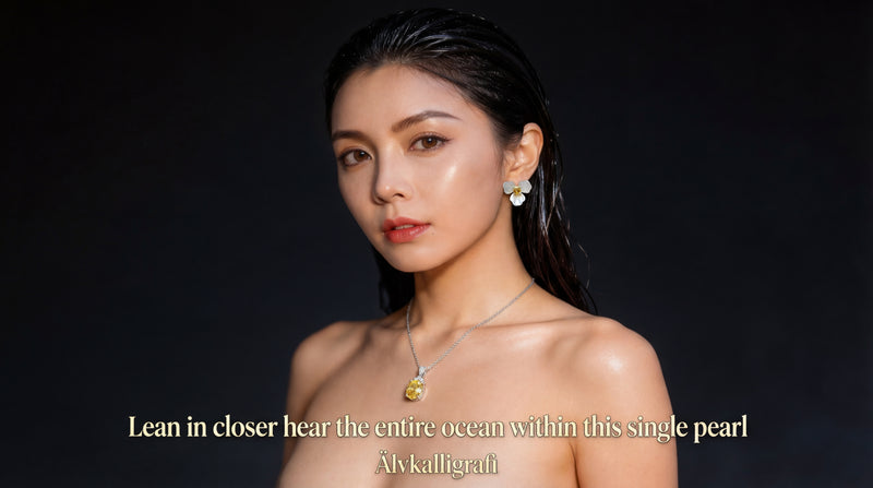 [Morning Bloom] Iridescent Petal &amp; Canary Yellow Gemstone Earrings