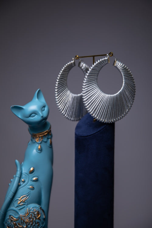 Woven Halo | Hand-Wrapped Silver Wire Statement Hoops