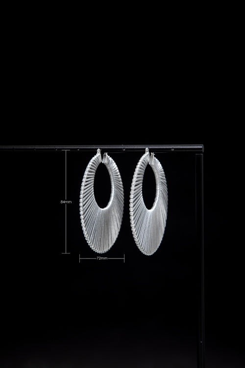 Woven Halo | Hand-Wrapped Silver Wire Statement Hoops