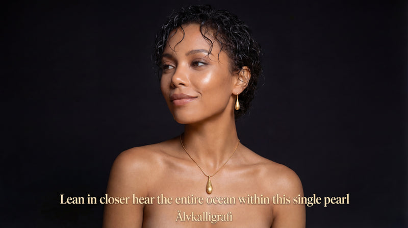 Stardust Dew | Textured 18K Gold-Plated Teardrop Earrings