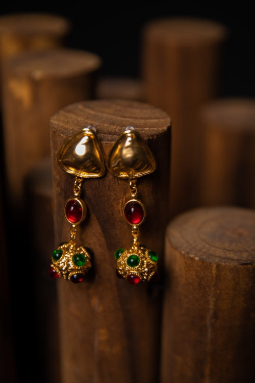 Byzantine Reverie | Vintage Gemstone Drop Earrings