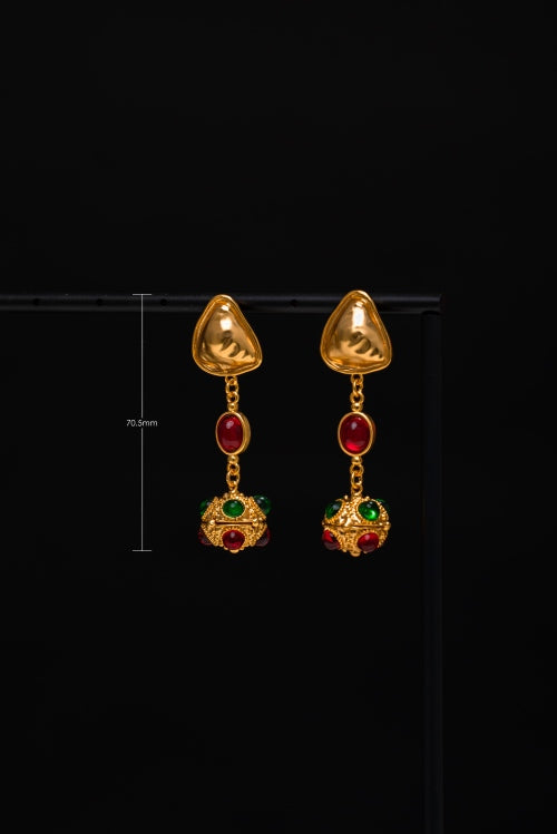Byzantine Reverie | Vintage Gemstone Drop Earrings
