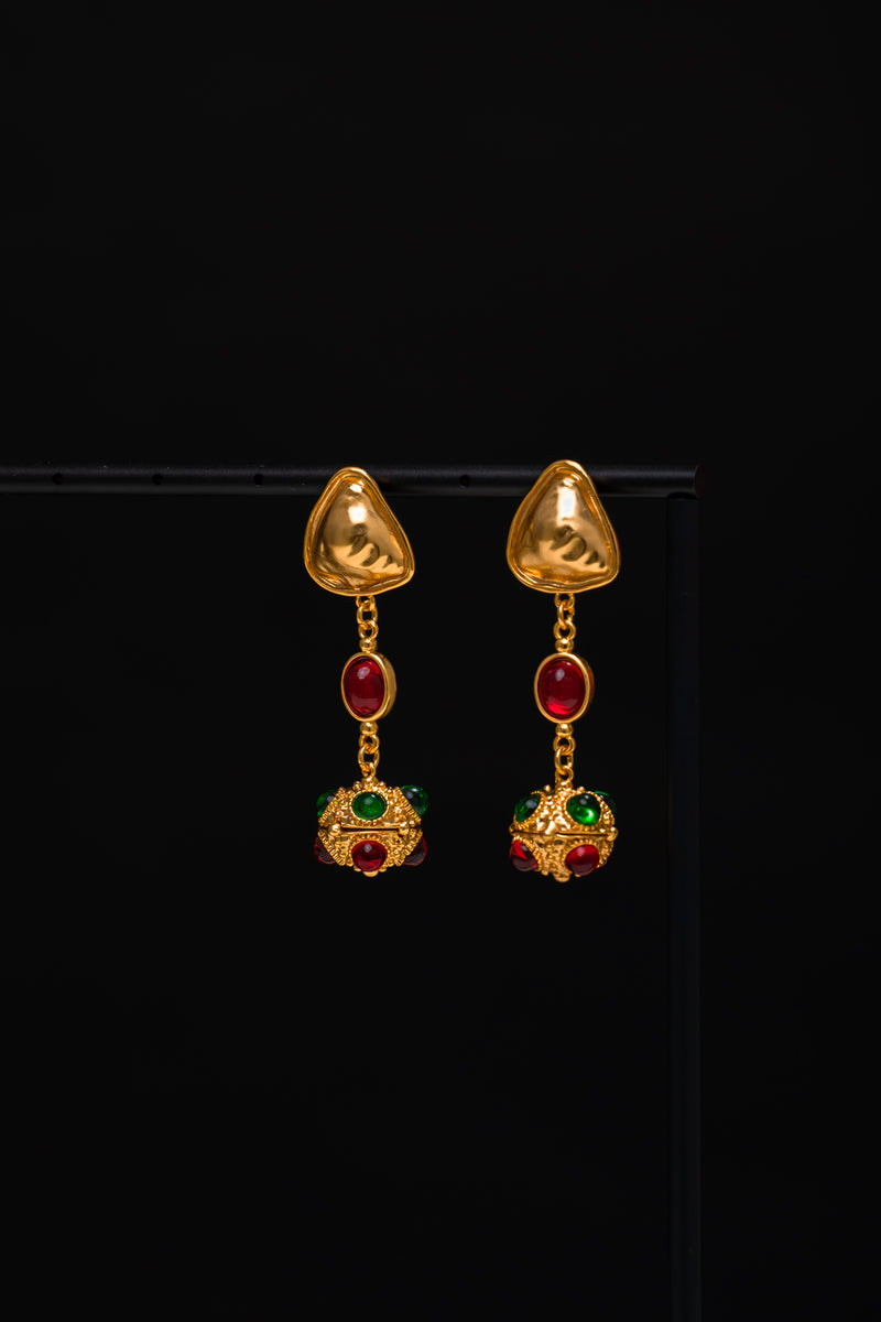 Byzantine Reverie | Vintage Gemstone Drop Earrings