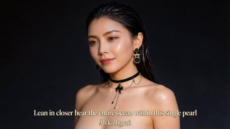 [Midnight Muse] Vintage Onyx Cameo Drop Earrings