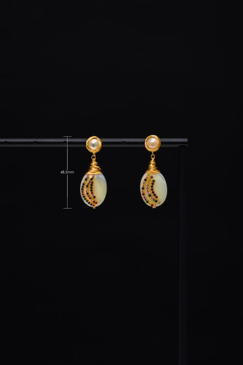 Rainbow Covenant | Pearl & Mother-of-Pearl Drop Earrings