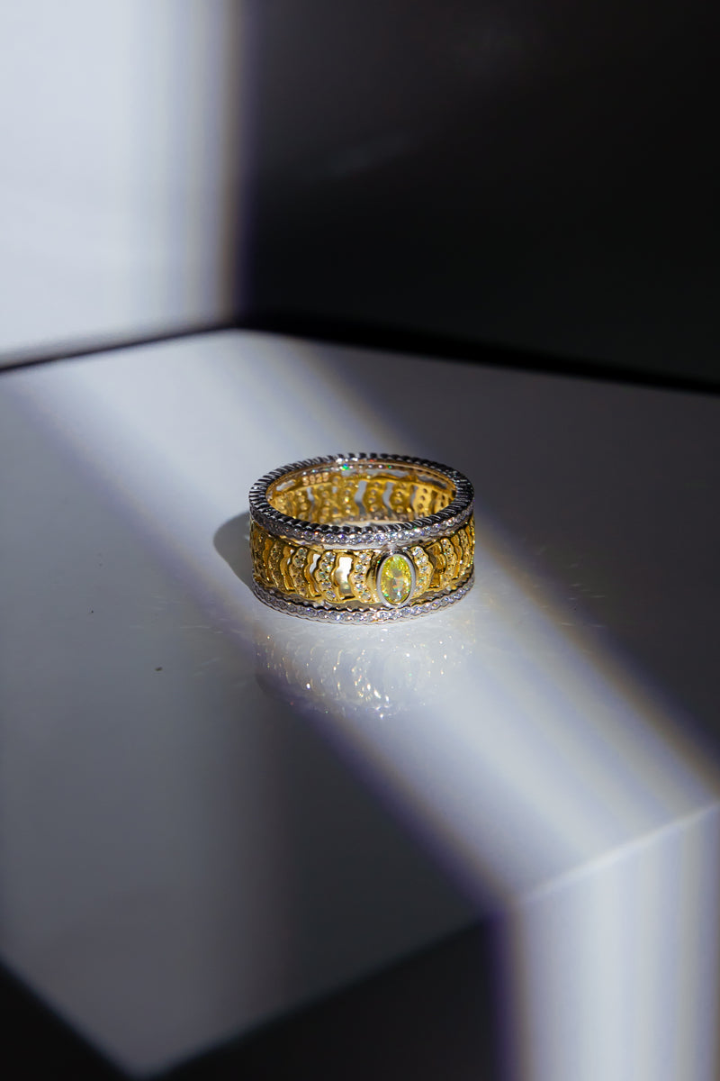 [Solar Weave] S925 Silver Two-Tone Filigree Eternity Band