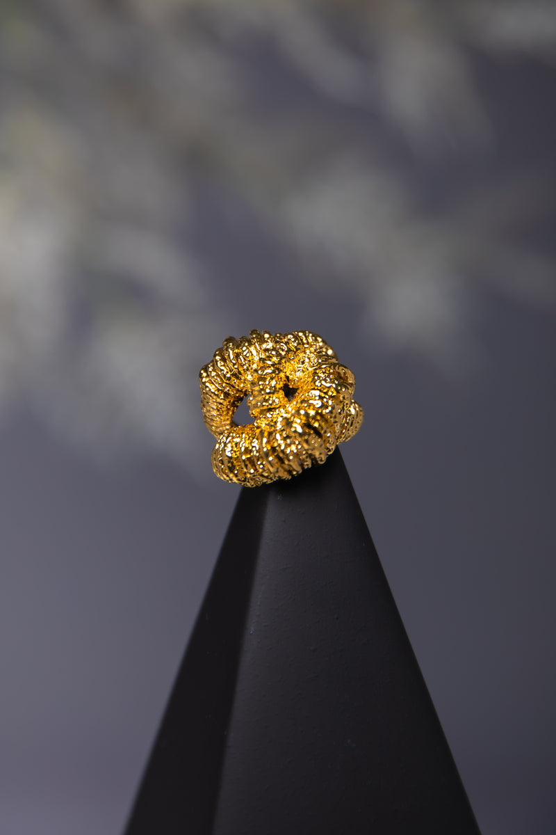 Gilded Coral Reef | Chunky Textured Statement Ring