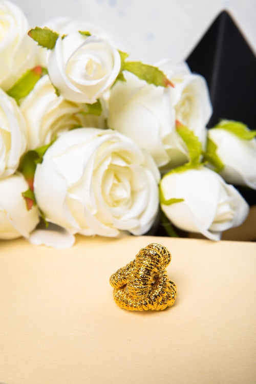 Gilded Coral Reef | Chunky Textured Statement Ring
