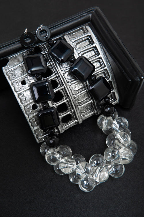 Glacial Dew | Dual-Layer Translucent Resin Statement Necklace