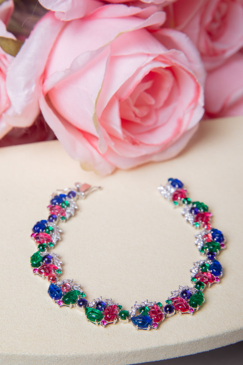 Enchanted Flora | Natural Colored Crystal Vine Bracelet