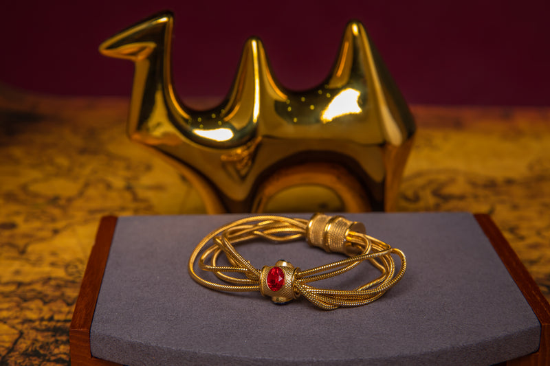 Scarlet Drifting Gold | Vintage Multi-Strand 18K Gold-Plated Bracelet