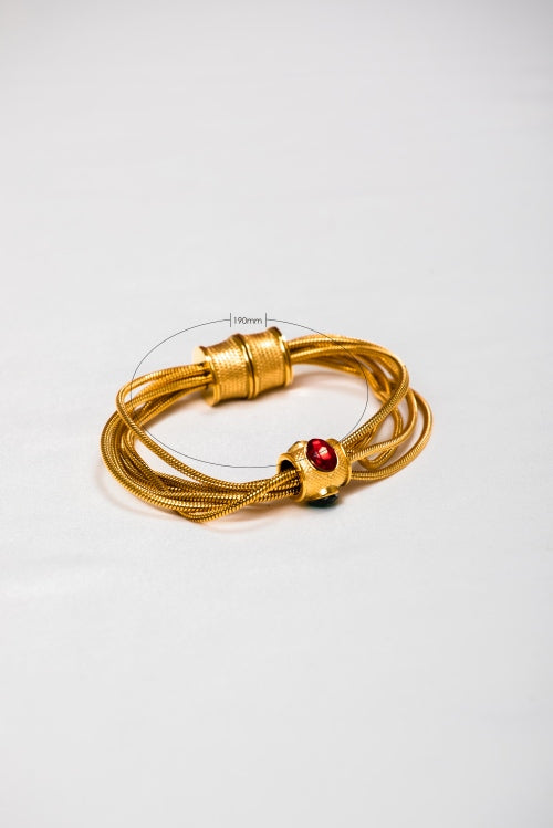 Scarlet Drifting Gold | Vintage Multi-Strand 18K Gold-Plated Bracelet