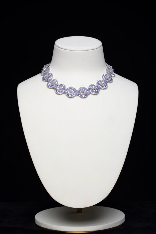 The Wisteria Dream | Lavender Baguette Sunburst Collar