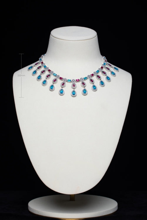 The Starry Ocean | Two-Tone Teardrop Fringe Necklace