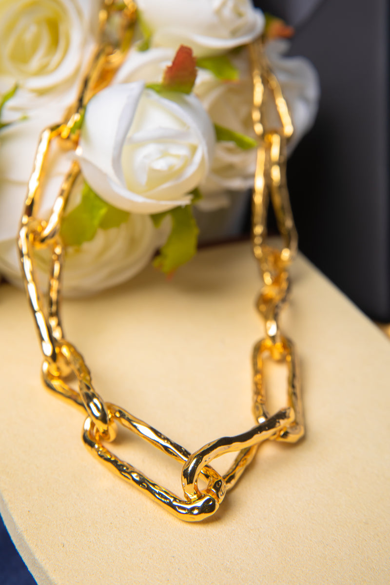 Molten Magma | Vintage Textured Chunky Link Chain Necklace