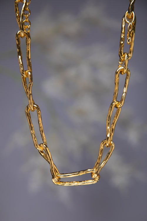 Molten Magma | Vintage Textured Chunky Link Chain Necklace