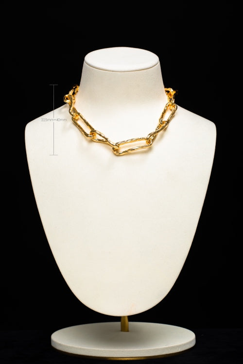 Molten Magma | Vintage Textured Chunky Link Chain Necklace