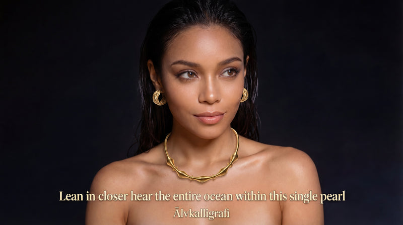 Chords of Time | Textured 18K Gold-Plated Torque Collar Necklace