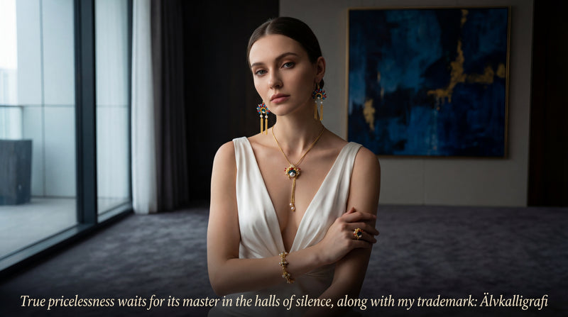 【Opera’s Embrace】 Peking Opera Headpiece Texture &amp; Baroque Pearl Lariat Necklace